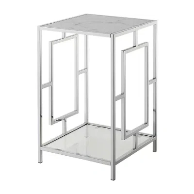 Asstd National Brand Metal End Table In White