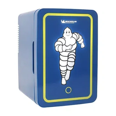 Asstd National Brand Michelin Portable 6 Can 12v Mini Fridge With Led Door Light In Blue