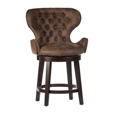 Asstd National Brand Mid-city Counter Height Swivel Bar Stool In Brown