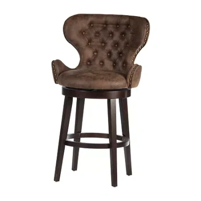 Asstd National Brand Mid-city Swivel Bar Height Stool In Brown
