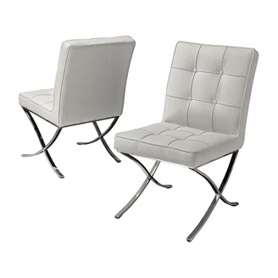 Asstd National Brand Milania 2-pc. Tufted Upholstered In White