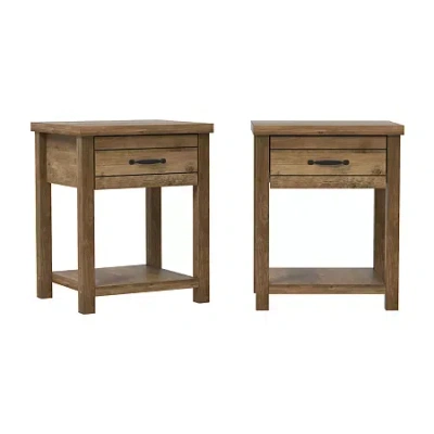 Asstd National Brand Milligan 1-drawer Nightstand In Brown