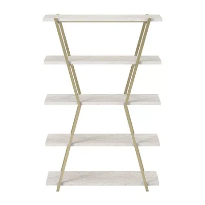 Asstd National Brand Minatara Home Office Collection 4-shelf Bookcase In Yellow