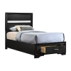 Asstd National Brand Miranda Under Bed Storage Rectangle Bed In Black
