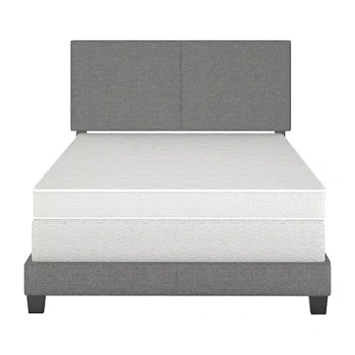 Asstd National Brand Mischa Upholstered Tufted Bed Frame In Gray