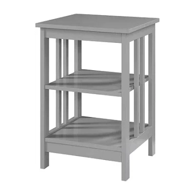Asstd National Brand Mission Storage End Table In Gray