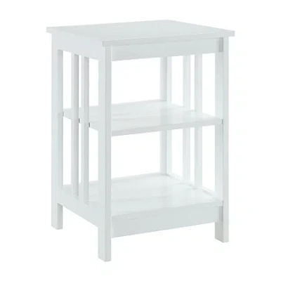 Asstd National Brand Mission Storage End Table In White