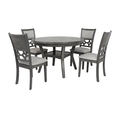 Asstd National Brand Mitchell 5-pc. Round Dining Set In Gray