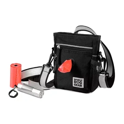 Asstd National Brand Mobile Dog Gear Day/night 6 Pc Walking Bag In Black