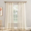 Asstd National Brand Mona Tab Top Sheer Set Of 2 Curtain Panel In Sand