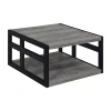Asstd National Brand Monterey Square Coffee Table With Shelf In Gray