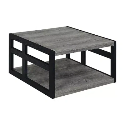 Asstd National Brand Monterey Square Coffee Table With Shelf In Gray