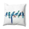 Asstd National Brand Morning Birds Square Throw Pillow In Blue