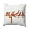 Asstd National Brand Morning Birds Square Throw Pillow In Orange