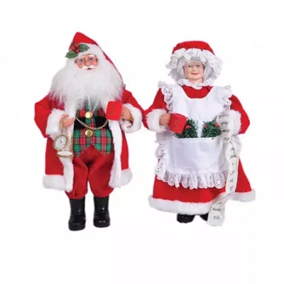 Asstd National Brand Mr. & Mrs. Claus Hand Painted - Set Of 2 In Multi