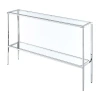 Asstd National Brand Nadia Glass Console Table In Silver