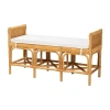 Asstd National Brand Nairi Rattan Bench In White