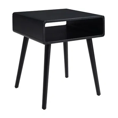 Asstd National Brand Napa End Table With Shelf In Black