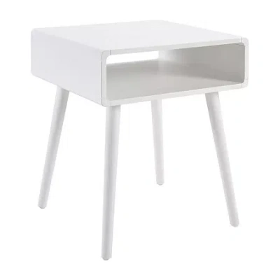 Asstd National Brand Napa End Table With Shelf In White