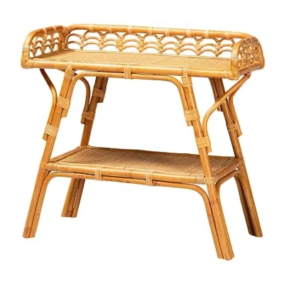 Asstd National Brand Nayana Rattan Console Table In White