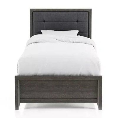 Asstd National Brand Neveen Upholstered Rectangular Platform Bed In Gray