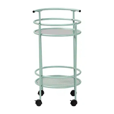 Asstd National Brand Newell Metal-top Kitchen Cart In Green