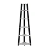 Asstd National Brand Newport 5 Tier Corner Bookshelf In Black