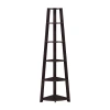 Asstd National Brand Newport 5 Tier Corner Bookshelf In Brown