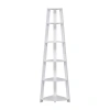 Asstd National Brand Newport 5 Tier Corner Bookshelf In White