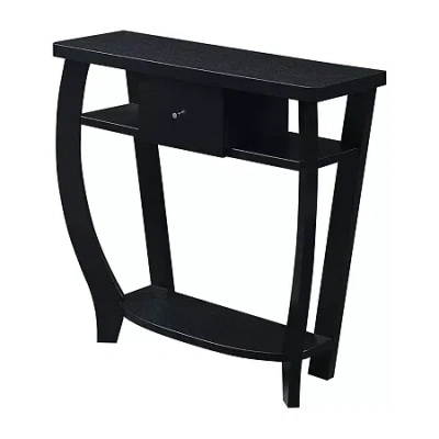 Asstd National Brand Newport Dorchester 1-drawer Console Table In Black