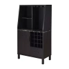 Asstd National Brand Newport Wine Storage Bar In Brown