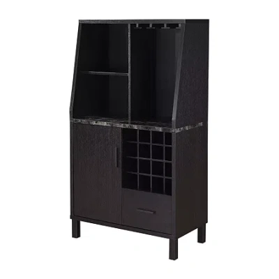 Asstd National Brand Newport Wine Storage Bar In Brown