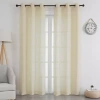 Asstd National Brand Newton Grommet Top Sheer Set Of 2 Curtain Panel In Sand