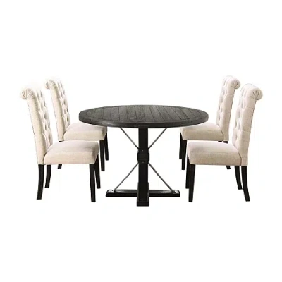 Asstd National Brand Nimitz Dinning Room And Kitchen Collection 5-pc. Round Dining Set In Sand