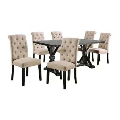 Asstd National Brand Nimitz Dinning Room And Kitchen Collection 7-pc. Rectangular Dining Set In Sand