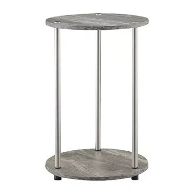 Asstd National Brand No Tools Living Room Collection Storage End Table In Gray