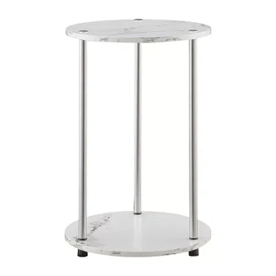 Asstd National Brand No Tools Living Room Collection Storage End Table In White
