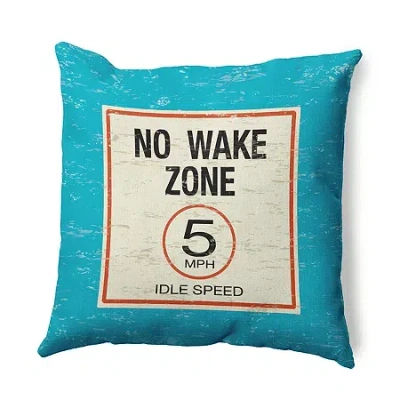 Asstd National Brand No Wake Square Throw Pillow In Blue
