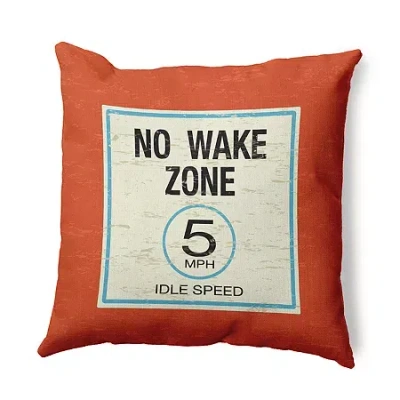 Asstd National Brand No Wake Square Throw Pillow In Orange