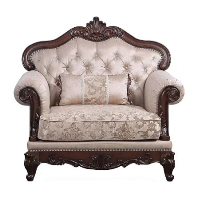 Asstd National Brand Noel Tufted Upholstered Armchair In Brown