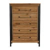 Asstd National Brand Norcross 5 Drawer Chest In Hickory In Brown