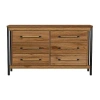 Asstd National Brand Norcross 6 Drawer Dresser In Hickory In Brown