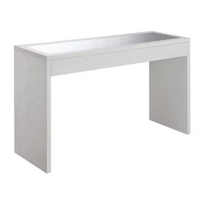 Asstd National Brand Northfield Mirrored Console Table In White