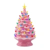Asstd National Brand Nostalgic Ceramic Christmas Tabletop Tree In Pink