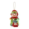 Asstd National Brand Nostalgic Mini Ceramic Elf Christmas Figurine In Red