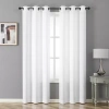 Asstd National Brand Novalie Grommet Top Blackout Set Of 2 Curtain Panel In White
