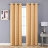 Asstd National Brand Novalie Grommet Top Blackout Set Of 2 Curtain Panel In Yellow