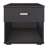 Asstd National Brand Novarra Bedroom Collection 1-drawer Nightstand In Black