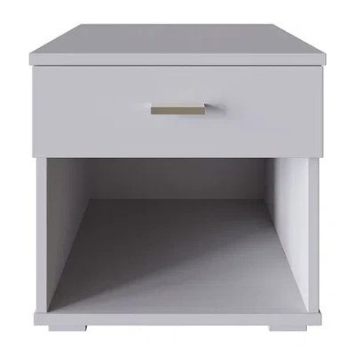 Asstd National Brand Novarra Bedroom Collection 1-drawer Nightstand In White