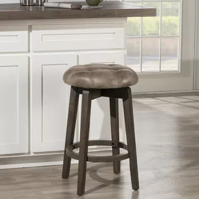 Asstd National Brand Odette Counter Height Swivel Bar Stool In Gray